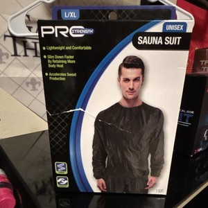 PRO Strength Sauna Suit L/XL Black Unisex Lightweight Comfortable