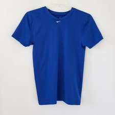 Nike Girls Youth Kids T-shirt Shirt Blue With Swoosh XL Xlarge Dri-fit