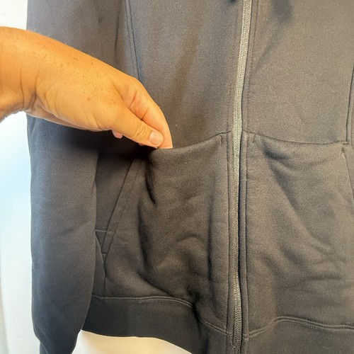 Figs Hoodie Women XL Black Full Zip Pockets Cotton Polyester Sweatshirt Hooded - Picture 4 of 14