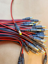 49 cables of DC Power Pigtail Cable Plug 2.1mm x 5.5mm 12V 5A Male Connector