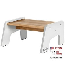 White Wooden One Step Stool for Kids - 2 - Sink and Potty Training - One Step
