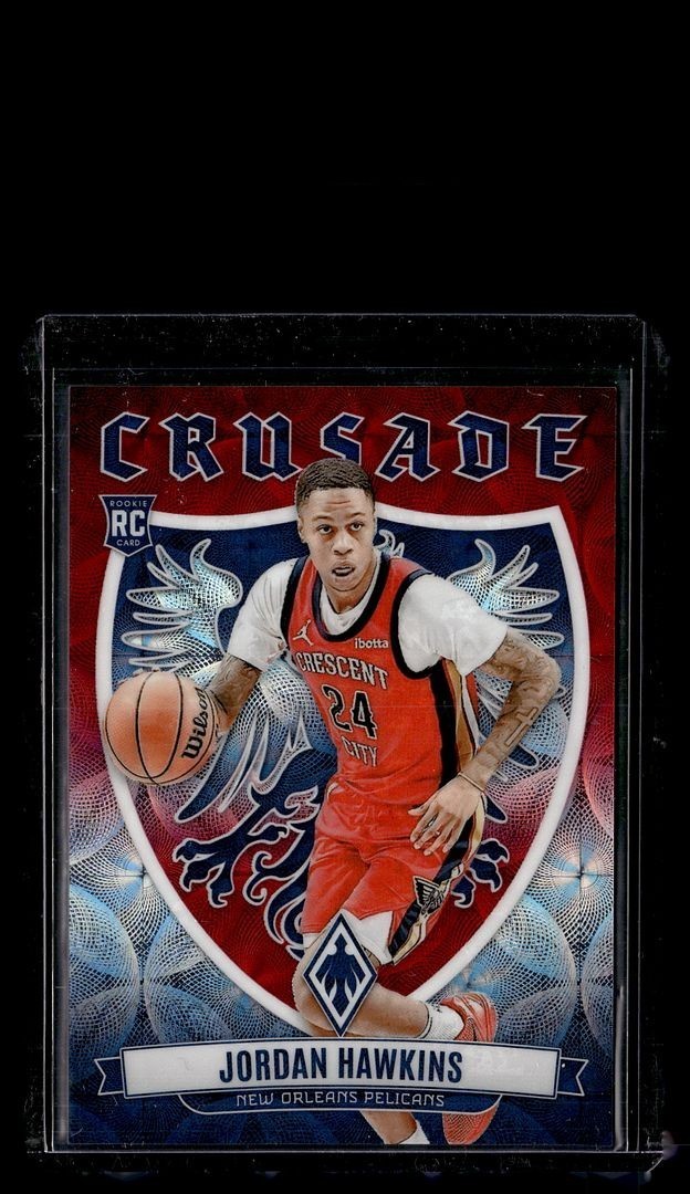 2023-24 PHOENIX RED SCOPE CRUSADE /75 ROOKIE JORDAN HAWKINS PELICANS