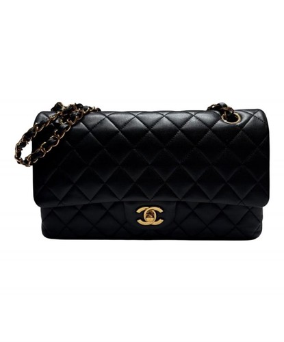 CHANEL Chain Flap Matelasse Shoulder Bag Black #520
