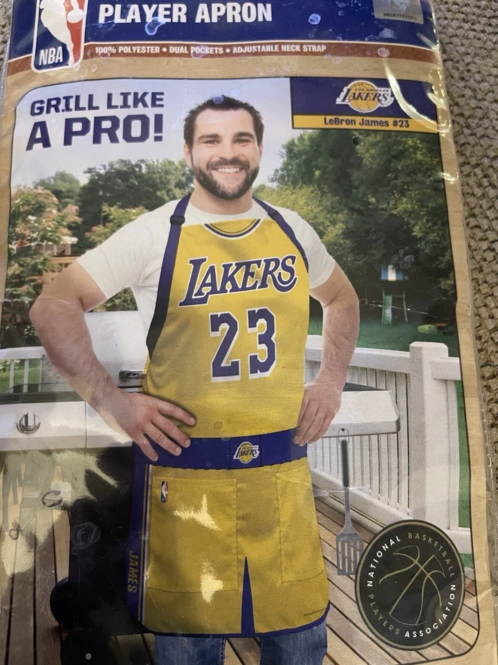 Delantal de barbacoa NBA LA Lakers - 100 % poliéster - LeBron James/nuevo en bolsa Foto 2 de 4