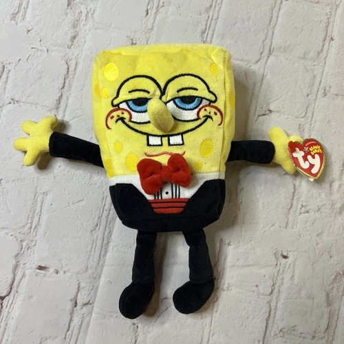 Spongebob Squarepants Tuxedopants 8" Beanie Babies Plush Vintage 2004 No Glasses