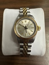 Rolex Oyster Perpetual 67193 Stainless Steel Gold Dial Jubilee Band 24mm (1988)