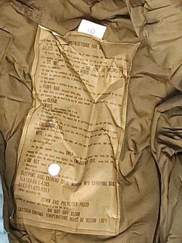 NEW U.S Military Army Extreme Cold Weather Sleeping Bag Poly/Down, with Hood - Picture 8 of 15