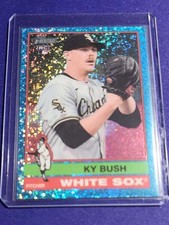 2025 Topps Heritage - Chrome Light Blue Sparkle Refractor #154 Ky Bush