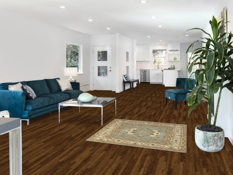 Light Blue Oushak Style Square Rug 4x4 Ft Hand-Knotted Transitional Floral Wool - Image 2 of 4