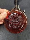 Blenko Suncatcher/Ornament Pressed Art Glass Amberina Red/Orange Bird 3”