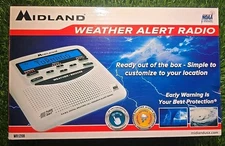 NEW Midland Weather Alert Radio with Alarm Clock Model WR120B  - Never Used!