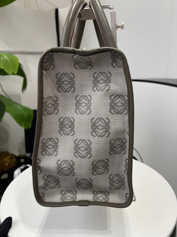Loewe Amazona Monogram Canvas Top Handle Bag Beige/Black ebayAG Auth - Image 3 of 4