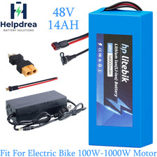 48V 14Ah Lithium Ebike Battery for 100W-1000W Electric Bicycle Bike with 30A BMS