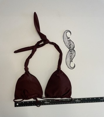 Monday Swimwear Palma Bikini Top Women's Small/Medium Espresso Brown Triangle
