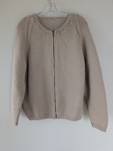 Vintage Cowichan Sweater S/M Hunting Hunter Wool Knit Chunky Handmade Zip Up - Picture 7 of 17