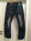 J Rag Famous Denim Jeans Herren 30 Patchwork Distressed Nieten Knopfleiste JR3144