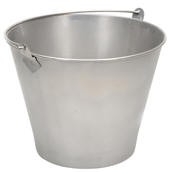 Vestil BKT-SS-325 Stainless Steel Bucket, 10" Depth, 3.25 gallon, 88lb Capacity