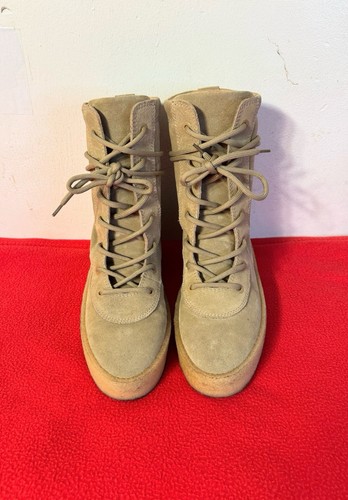 **Yeezy Crepe Season 4 Tan Suede Taupe Boots Men’s Size 41 EUC (No Box) - Picture 2 of 18