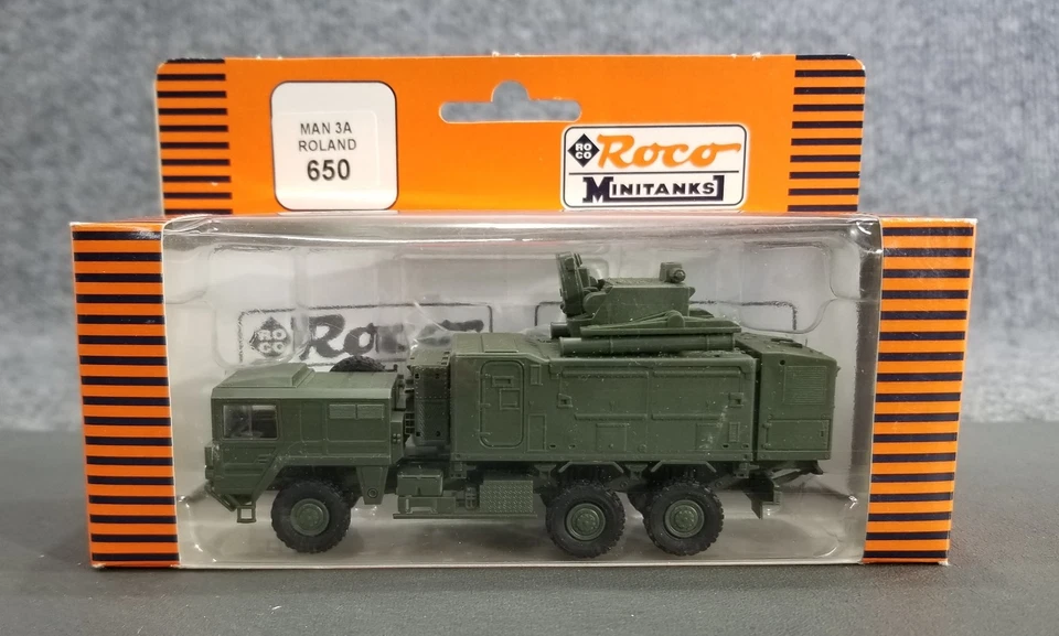 Roco Minitanks HO 1:87 650 MAN 3A ROLAND 6X6 MILITARY IOB AUSTRIA - Image 2 of 4