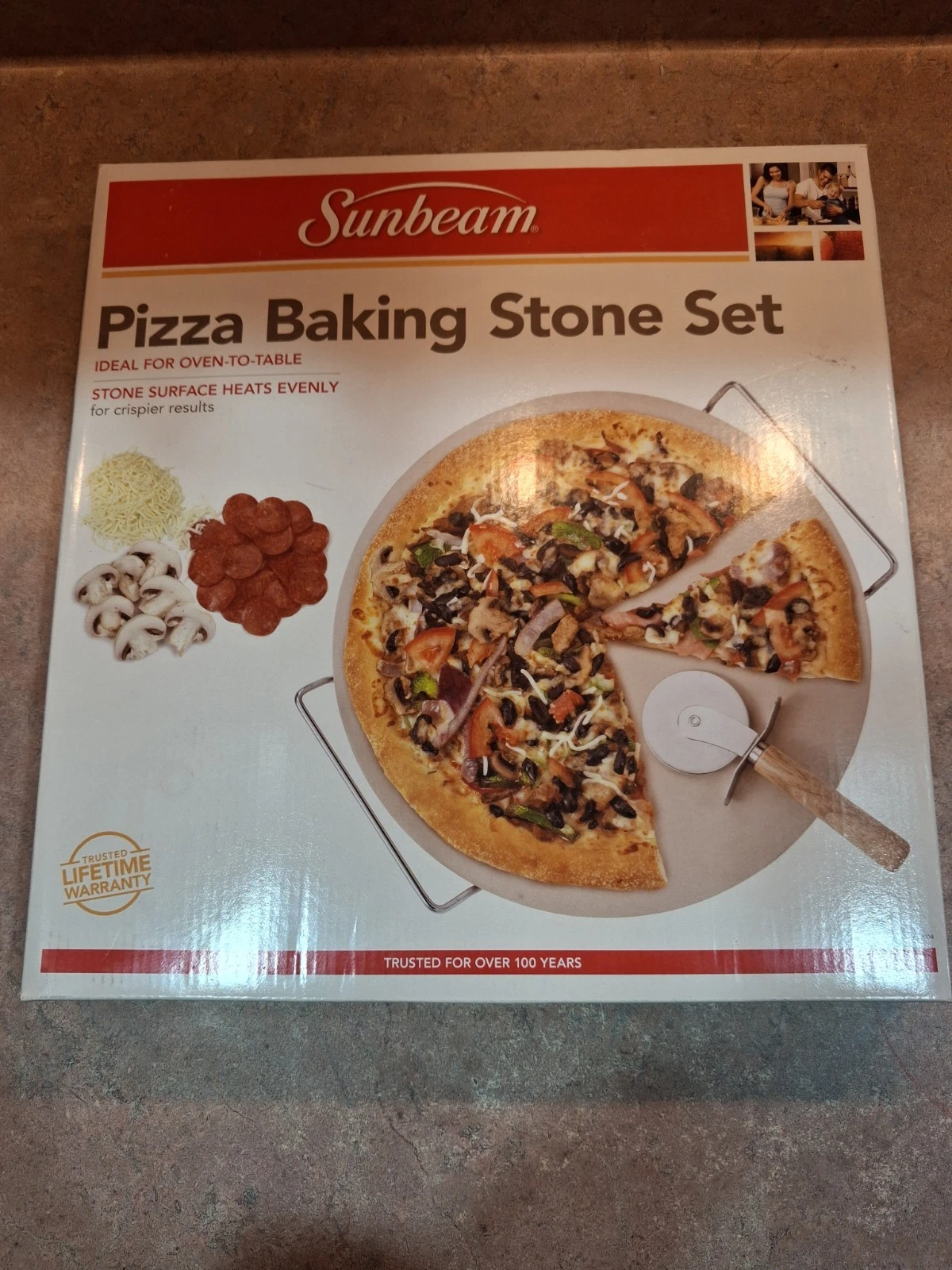 Sunbeam Pizza Baking Stone, NIB
Opens in a new window or tab