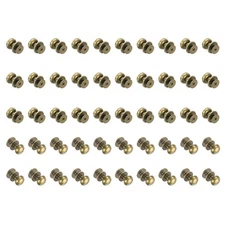 50 Pcs M3*5 Mini Round Knobs, 10mm Small Drawer Pulls, Bronze