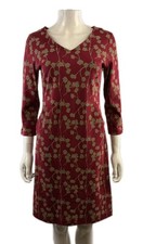 White Stuff Ladies Jersey Dress Casual Wear 100% Cotton 3/4 Sleeve UK 8 EUR 36