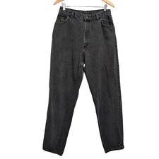 VTG Wrangler For Women Jeans Black High Waisted Tapered Made in USA - 16 Medium