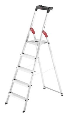 Hailo L60 Aluleiter Haushaltsleiter Sicherheitsleiter StandardLine 3-8 Stufen