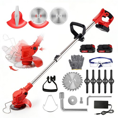 #ad 21V Electric Cordless Grass Trimmer Strimmer Garden Edger Cutter w 2 Battery $26.49
