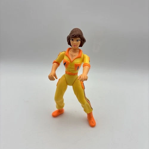 Vintage 1988 TMNT Teenage Mutant Ninja Turtles April O’Neil Orange Stripe Figure
