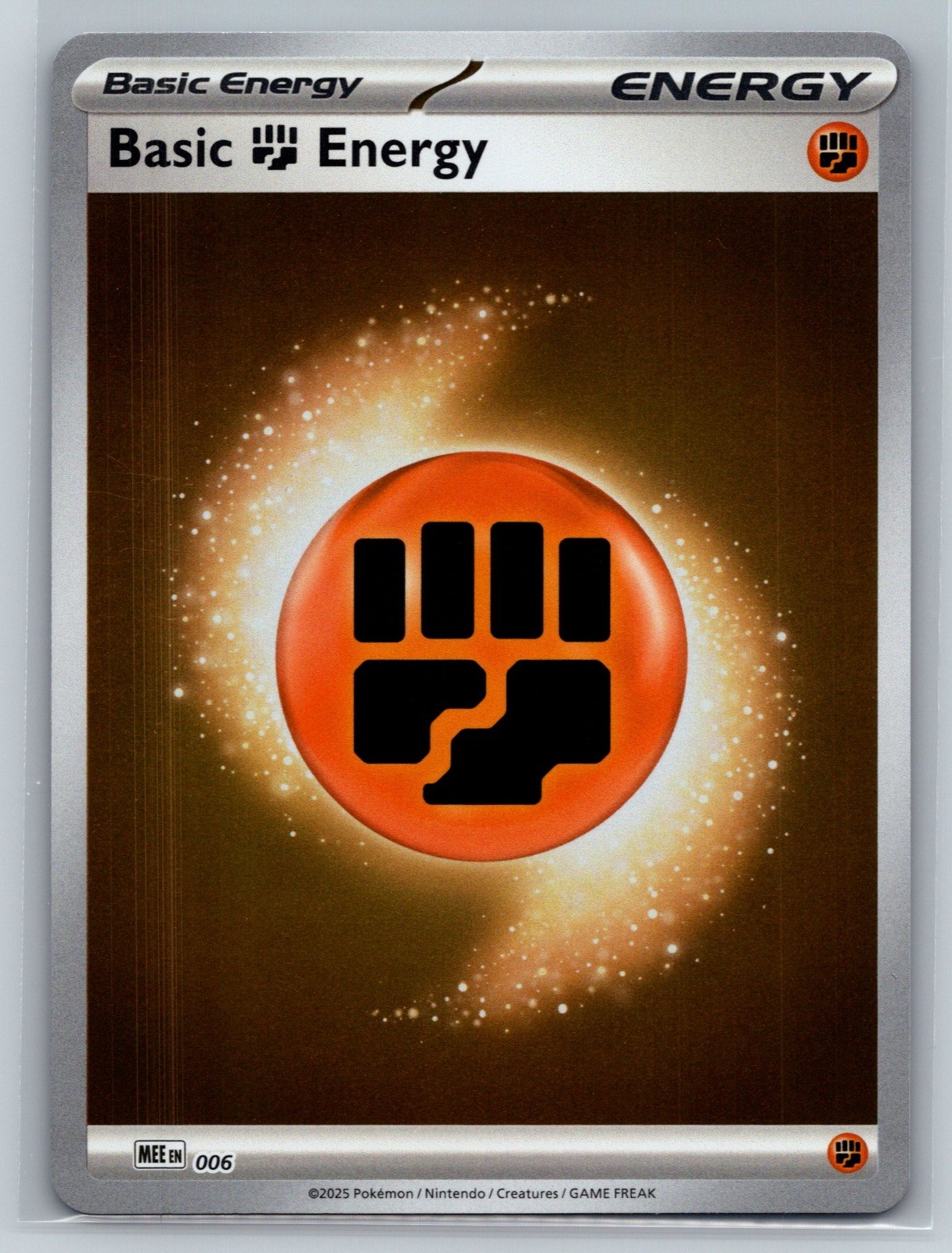 Basic Fighting Energy - 006 Reverse Holo Common MEE: Mega Evolution Energies 6 N