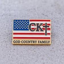 Charlie Kirk Memorial Lapel Pin USA Flag Ready To Ship!