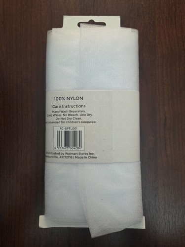 3 Yard Fabric Cut Tulle 108x54 In White - Picture 2 of 2
