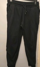 Women's Black Jogging Bottoms Size Medium F&F 24 Inch Waist 27 Inch Leg