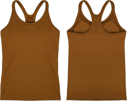 Yoga Racerback Tank Top for Women with Built in Bra Workout Running Shirts - Picture 44 of 61