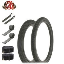 VINTAGE SCHWINN STYLE BRICK 16 X 1.75 S2 TIRE W/ 20 X 1.75 S2 BRICK TIRE 8PC SET