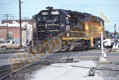 Vintage 1986 Train Slide 6779 Seaboard Coast Line Engine Station Garrett IN X1R083
