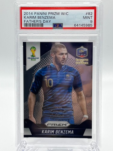 2014 Panini Prizm World Cup Soccer Father's Day Karim Benzema #82 PSA 9