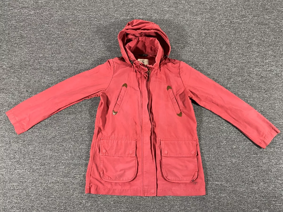 Jacket Womens Medium Red Rain Trench Hooded Parka Ladies EU 40 | eBay