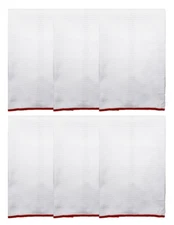 6 Piece Sublimation Blank Poly Red Trim Waffle Weave Towels 16 x 24 wafred-6