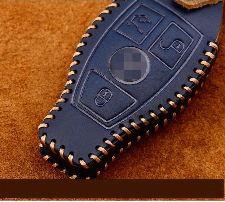 For Mercedes Benz Key Genuine Leather Case Entry Fob Skin Cover Protector Holder For Mercedes Benz Key Genuine Leather Case Entry Fob Skin Cover Protector Holder
