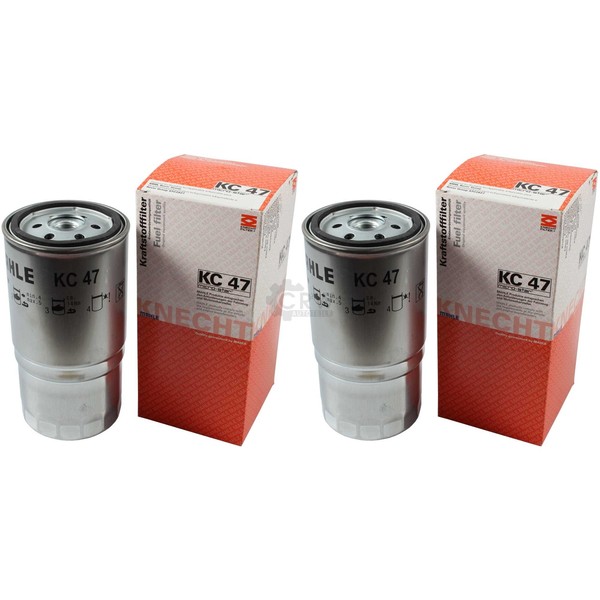 2X Mahle / Knecht Kraftstofffilter KC 47 Fuel Filter-image
