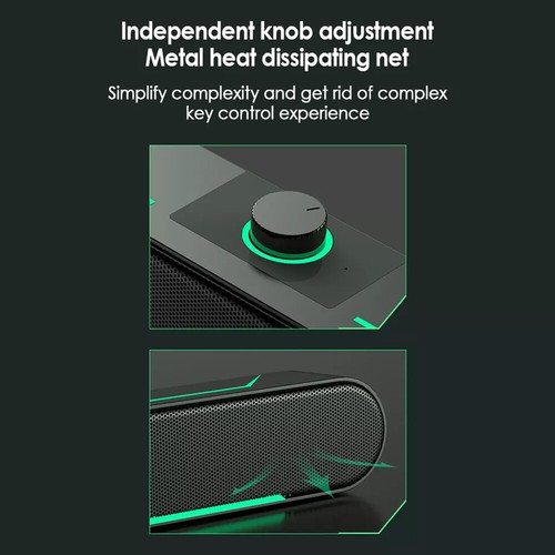 LED Wired Sound Bar Stereo Gaming Speakers USB For TV Computer PC Tablets Laptop - 第 14/14 張圖片