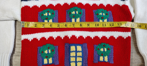 Hartstrings Vintage Christmas 90s Knit Festive Sweater Cardigan Kids Size 5/6 - Picture 6 of 10