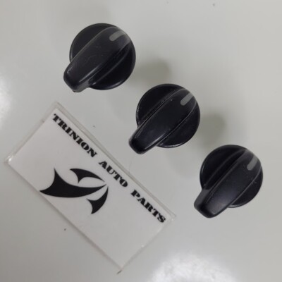 2001-2003 Mazda Protege AC Heater Knobs Black Set of 3 OEM