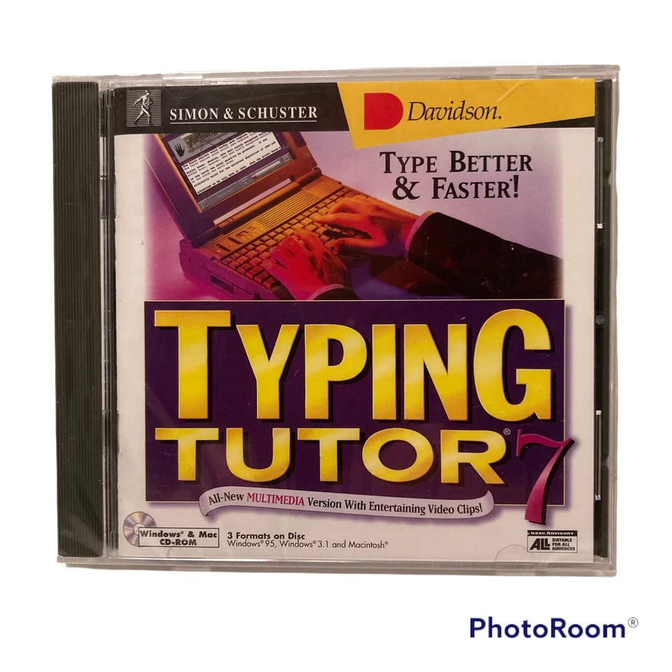 TYPING TUTOR 7 Simon & Schuster CD-ROM Brand New Sealed Windows 95 -3.1 - Mac - Image 2 of 4