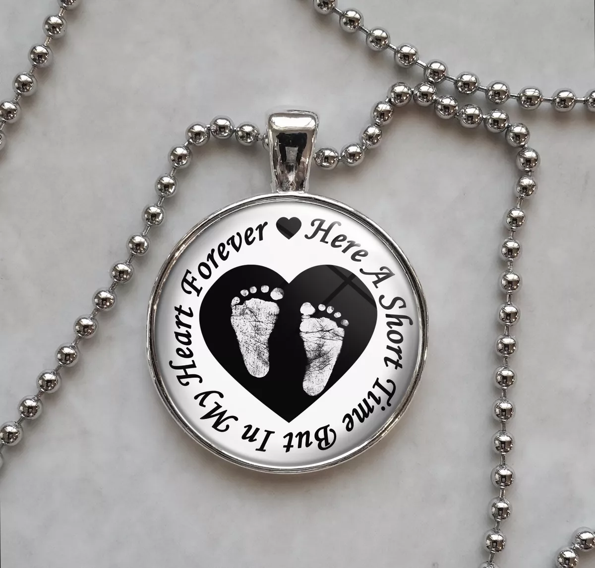 Baby clearance footprint necklace