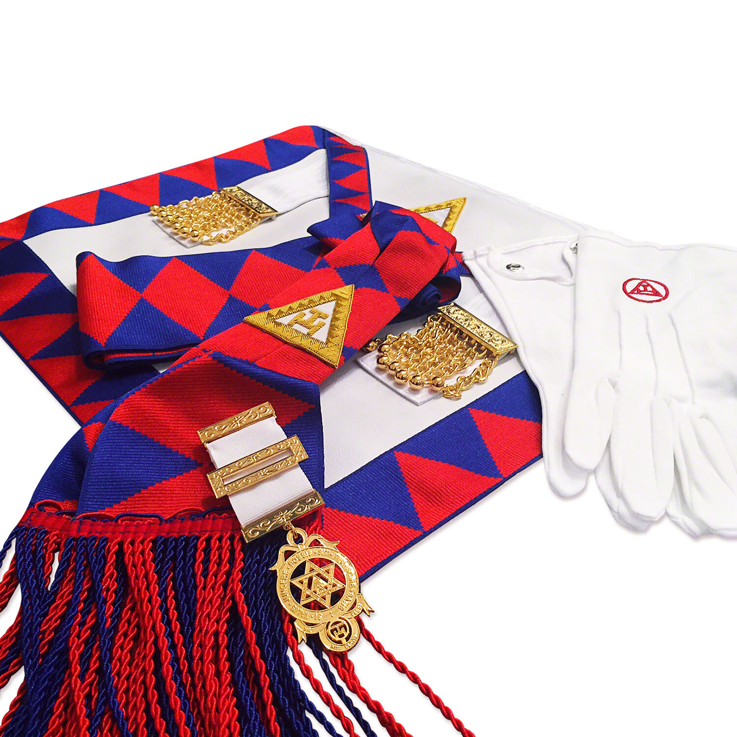 New Masonic Royal Arch Companions Apron, Sash, Jewel & Gloves RA Chapter Regalia