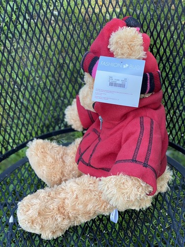 Fashion Bug Teddy Bear Plush New with tags Christmas Winter Hat stuffed animal - Picture 2 of 2