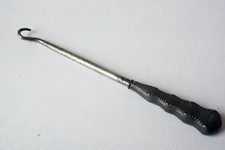 Vintage Sterling Silver Handle Shoe Button Hook 3 3/4" Long